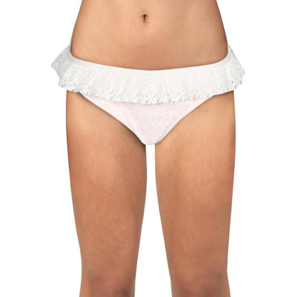 Kate Spade New York Ruffle Trim Eyelet Lace Baby pink & cream bikini bottom Swim